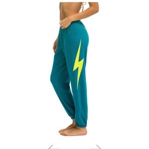 Aviator Nation Teal Bolt Sweatpants